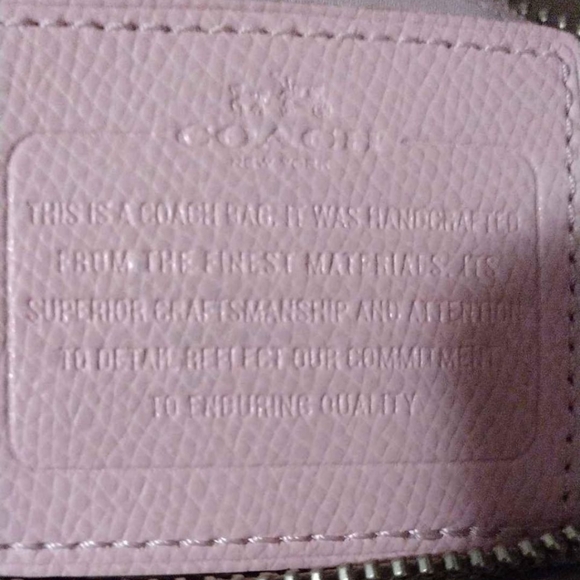 Like new pink and tan Coach purse - Picture 2 of 4